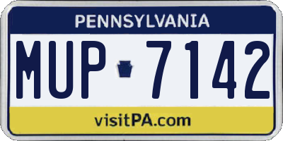 PA license plate MUP7142