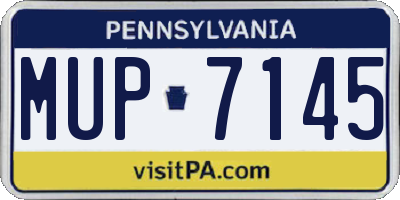 PA license plate MUP7145