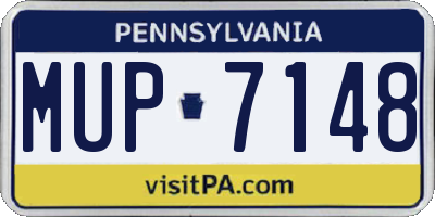 PA license plate MUP7148