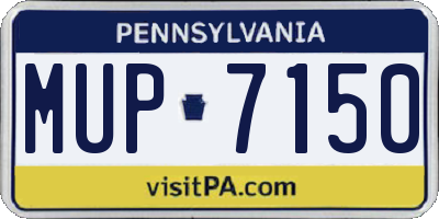 PA license plate MUP7150