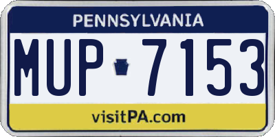 PA license plate MUP7153