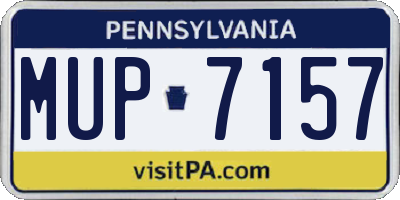 PA license plate MUP7157