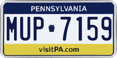 PA license plate MUP7159
