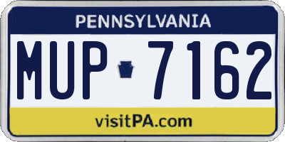 PA license plate MUP7162