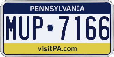 PA license plate MUP7166