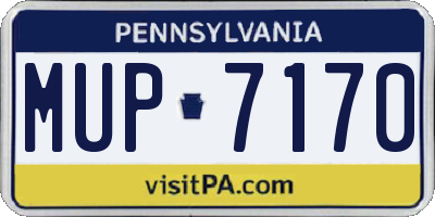 PA license plate MUP7170