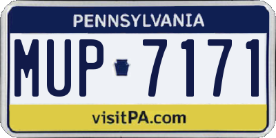 PA license plate MUP7171