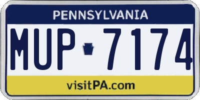 PA license plate MUP7174
