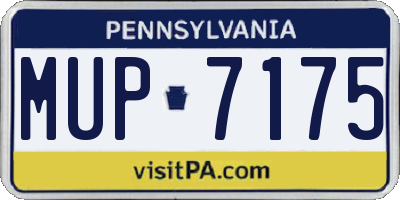 PA license plate MUP7175