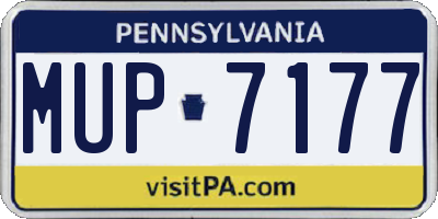 PA license plate MUP7177