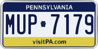 PA license plate MUP7179