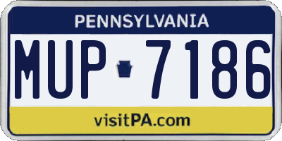 PA license plate MUP7186