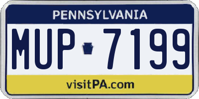 PA license plate MUP7199