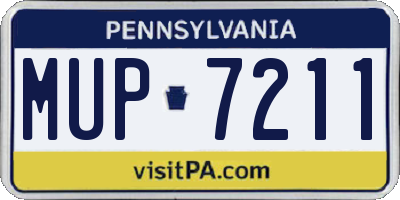 PA license plate MUP7211