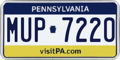 PA license plate MUP7220