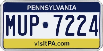 PA license plate MUP7224