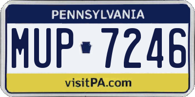 PA license plate MUP7246