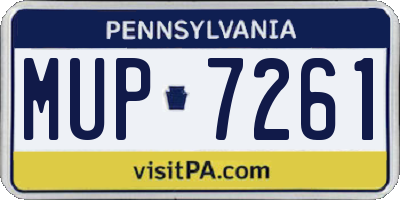 PA license plate MUP7261