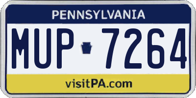 PA license plate MUP7264