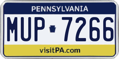 PA license plate MUP7266
