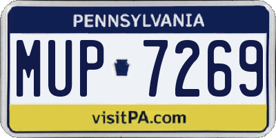 PA license plate MUP7269