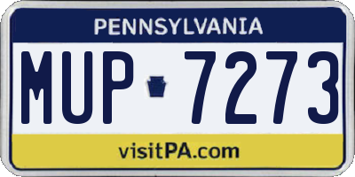 PA license plate MUP7273