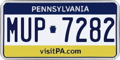 PA license plate MUP7282