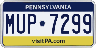 PA license plate MUP7299