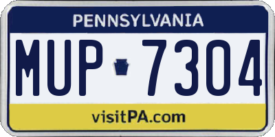 PA license plate MUP7304