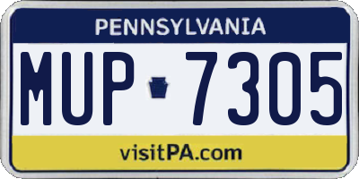 PA license plate MUP7305