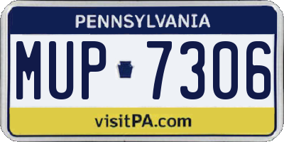 PA license plate MUP7306
