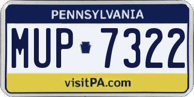 PA license plate MUP7322