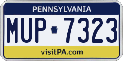 PA license plate MUP7323