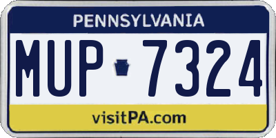 PA license plate MUP7324