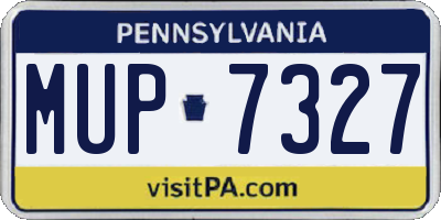 PA license plate MUP7327