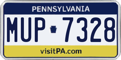 PA license plate MUP7328