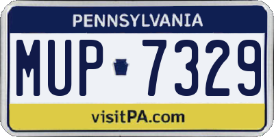 PA license plate MUP7329