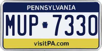 PA license plate MUP7330