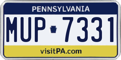 PA license plate MUP7331