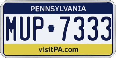 PA license plate MUP7333