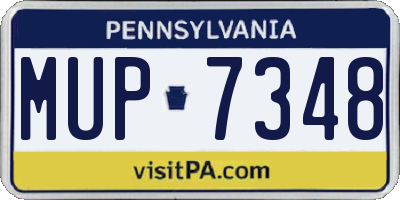 PA license plate MUP7348