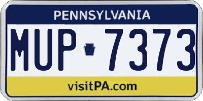 PA license plate MUP7373