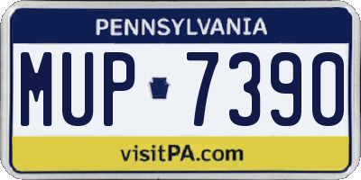 PA license plate MUP7390
