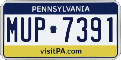 PA license plate MUP7391