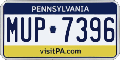 PA license plate MUP7396