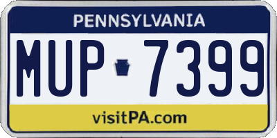 PA license plate MUP7399
