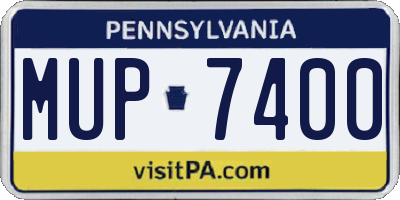 PA license plate MUP7400