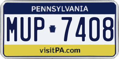 PA license plate MUP7408