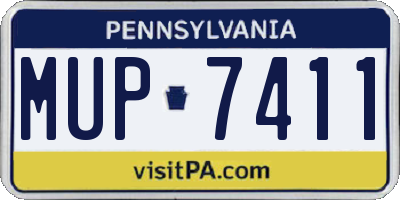 PA license plate MUP7411