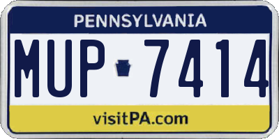 PA license plate MUP7414